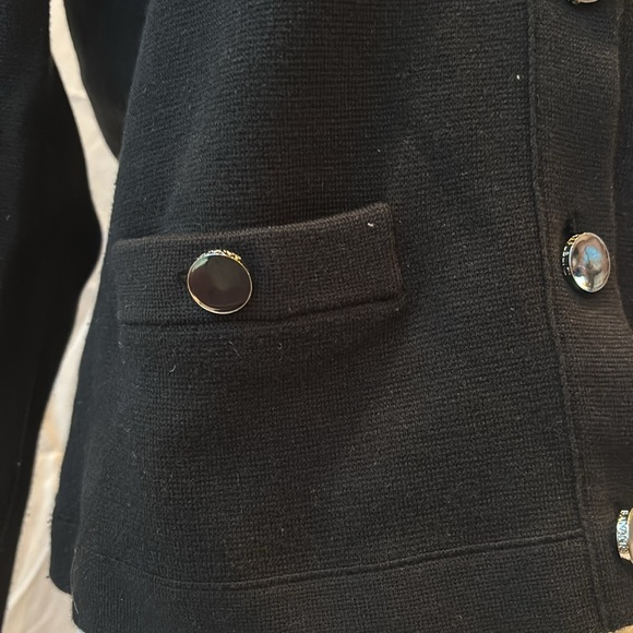 Banana republic, black cardigan, sweater with silver buttons - Picture 3 of 7